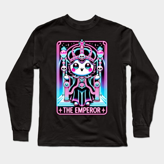 The Emperor Tarot Card Kawaii Cute Pastel Goth Long Sleeve T-Shirt by Lavender Celeste